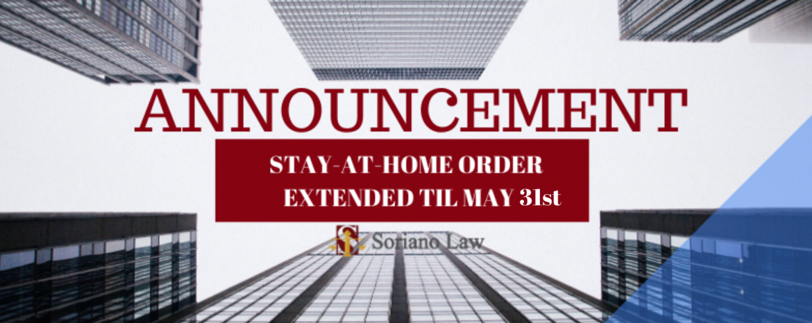 ANNOUNCEMENT ON STAY-AT-HOME ORDER
