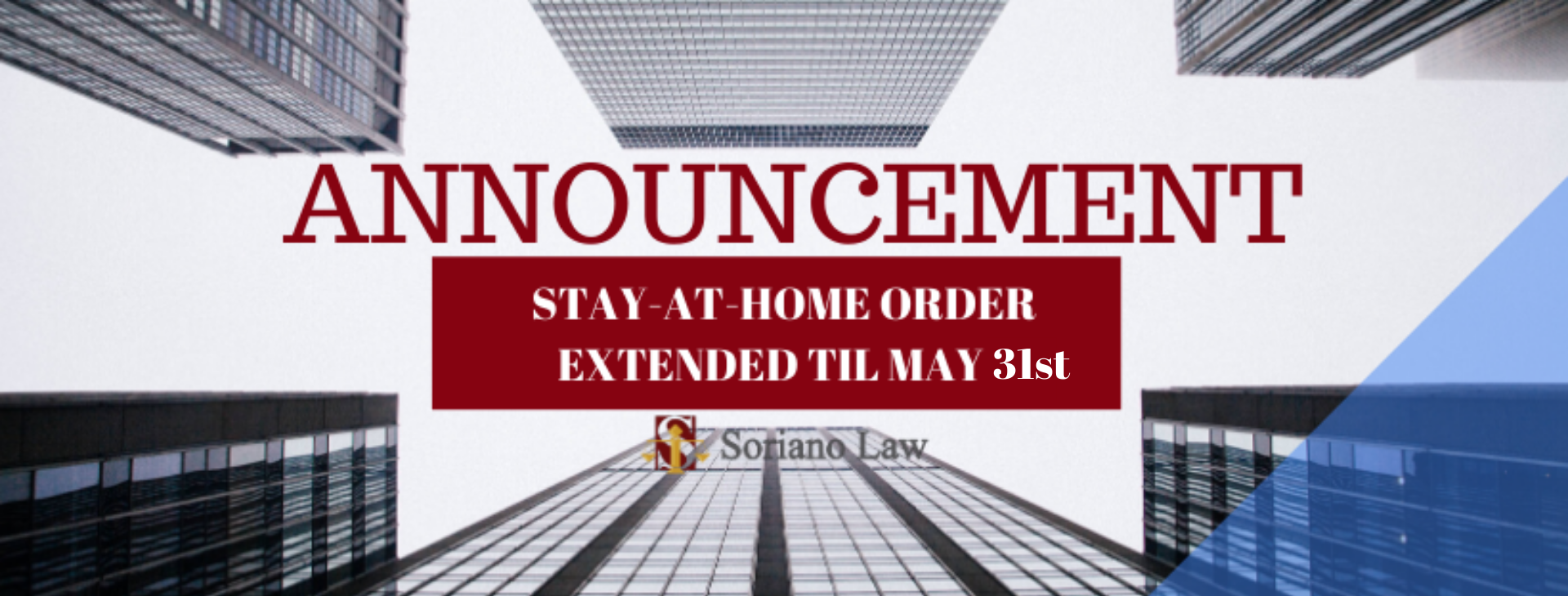 ANNOUNCEMENT ON STAY-AT-HOME ORDER